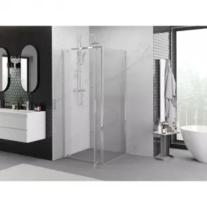 MEXEN/S - Exo sprchovací kút dvere krídlové 70 x 70, transparent, chróm 8182-070-070-01-00
