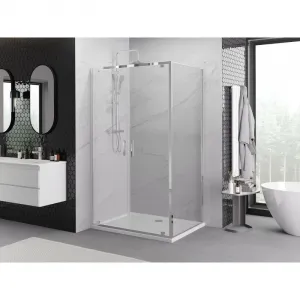 MEXEN/S - Exo sprchovací kút dvere krídlové 80 x 70, transparent, chróm 8182-080-070-01-00