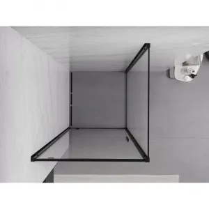MEXEN/S - Exo sprchovací kút dvere krídlové 80 x 80, transparent, čierna 8181-080-080-70-00