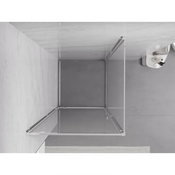 MEXEN/S - Exo sprchovací kút dvere krídlové 70 x 70, transparent, chróm 8181-070-070-01-00