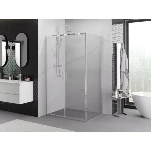 MEXEN/S - Exo sprchovací kút dvere krídlové 100 x 90, transparent, chróm 8182-100-090-01-00
