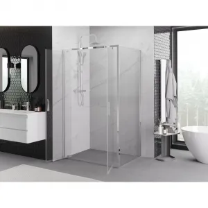MEXEN/S - Exo sprchovací kút dvere krídlové 100 x 90, transparent, chróm 8182-100-090-01-00