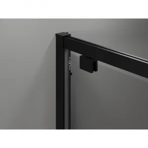 MEXEN/S - Exo sprchovací kút dvere krídlové 100 x 85, transparent, čierna 8181-100-085-70-00