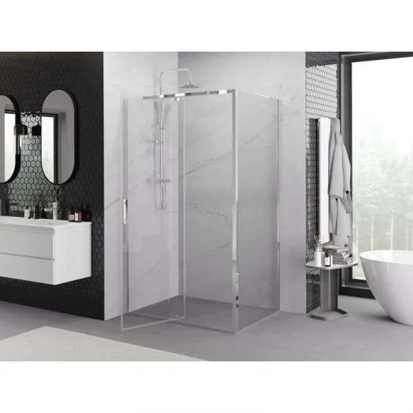 MEXEN/S - Exo sprchovací kút dvere krídlové 90 x 70, transparent, chróm 819-090-070-01-00