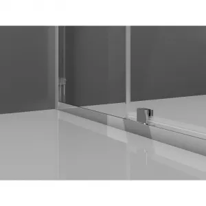 MEXEN/S - Exo štvorcový krídlový sprchovací kút 80 x 80, transparent, chróm 8110-080-080-01-00