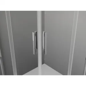 MEXEN/S - Exo štvorcový krídlový sprchovací kút 80 x 80, transparent, chróm 8110-080-080-01-00