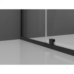 MEXEN/S - Exo štvorcový krídlový sprchovací kút 80 x 80, transparent, čierna 8110-080-080-70-00
