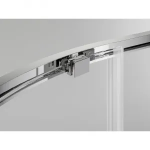 MEXEN/S - Exo štvrťkruhový posuvný sprchovací kút 80 x 80, transparent, chróm 8131-080-080-01-00
