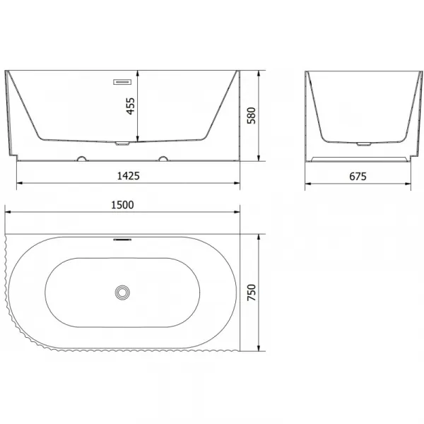 Mexen Gia 150 x 75 cm 52701507501P-01