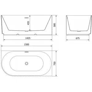 Mexen Gia 150 x 75 cm 52701507501P-01