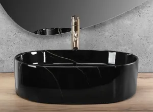 REA - Umývadlo na dosku Nadia 50 Black Stone REA-U9240