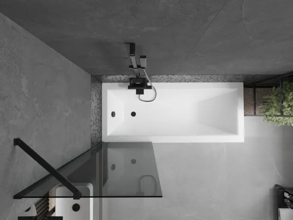 MEXEN/S - Next vaňová zástena FIX 60 x 150, grafit, čierna 895-060-000-00-40-70