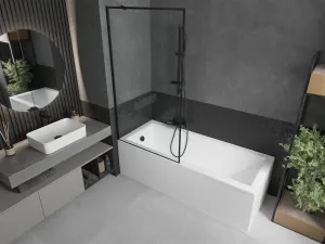 MEXEN/S - Next vaňová zástena FIX 90 x 150, čierna dekor, čierna 895-090-000-00-70-70