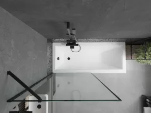 MEXEN/S - Next vaňová zástena FIX 90 x 150, čierna dekor, čierna 895-090-000-00-70-70