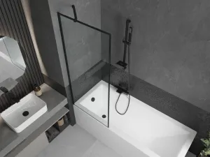 MEXEN/S - Next vaňová zástena FIX 70 x 150, čierna dekor, čierna 895-070-000-00-70-70
