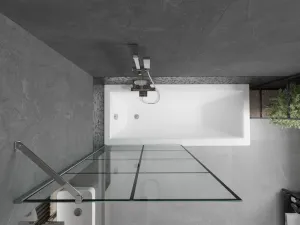 MEXEN/S - Next vaňová zástena FIX 100x150, čierny dekor, chróm 895-100-000-00-77-01