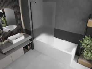 MEXEN/S - Next vaňová zástena FIX 100 x 150, mrazené sklo, čierna 895-100-000-00-30-70