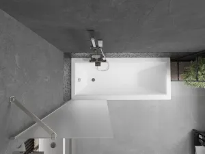 MEXEN/S - Next vaňová zástena FIX 60 x 150, dekor, nikel kartáčovaná 895-060-000-00-30-97