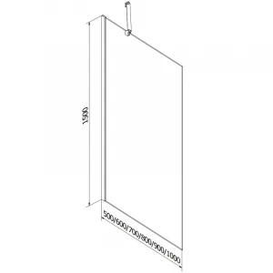 MEXEN/S - Next vaňová zástena FIX 70 x 150, transparent, grafit metal 895-070-000-00-00-95