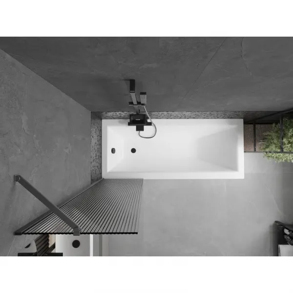 MEXEN/S - Next vaňová zástena FIX 50 x 150, prúžky, grafit metal 895-050-000-00-09-95
