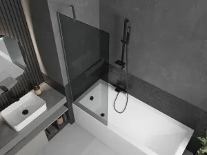 MEXEN/S - Next vaňová zástena FIX 70 x 150, grafit, grafit kartáčovaná 895-070-000-00-40-66
