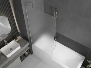 MEXEN/S - Next vaňová zástena FIX 90 x 150, dekor, nikel kartáčovaná 895-090-000-00-30-97