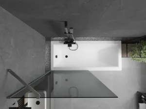 MEXEN/S - Next vaňová zástena FIX 90 x 150, grafit, grafit kartáčovaná 895-090-000-00-40-66