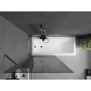 MEXEN/S - Next vaňová zástena FIX 90 x 150, grafit, grafit metal 895-090-000-00-40-95
