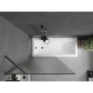 MEXEN/S - Next vaňová zástena FIX 90 x 150, prúžky, grafit metal 895-090-000-00-09-95