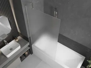 MEXEN/S - Next vaňová zástena FIX 100 x 150, dekor, nikel kartáčovaná - 895-090-000-00-30-97 895-100-000-00-30-97