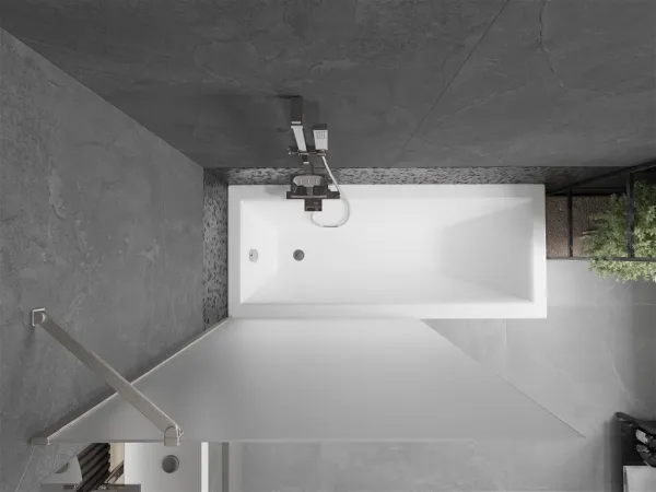 MEXEN/S - Next vaňová zástena FIX 100 x 150, dekor, nikel kartáčovaná - 895-090-000-00-30-97 895-100-000-00-30-97