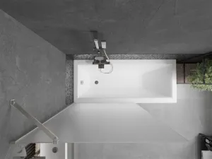MEXEN/S - Next vaňová zástena FIX 100 x 150, dekor, nikel kartáčovaná - 895-090-000-00-30-97 895-100-000-00-30-97
