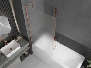 MEXEN/S - Next vaňová zástena FIX 90 x 150, dekor, meď kartáčovaná 895-090-000-00-30-65