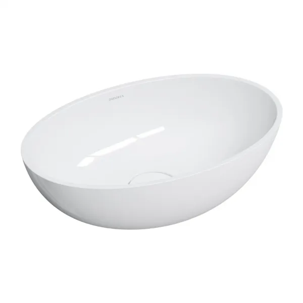 OMNIRES - SHELL M+ umývadlo na dosku, 50 x 32 cm, biela lesk SHELL500UNBP