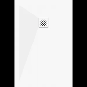 MEXEN/S - Stone+ obdĺžniková sprchová vanička 130 x 90, biela, mriežka biela 44109013-W