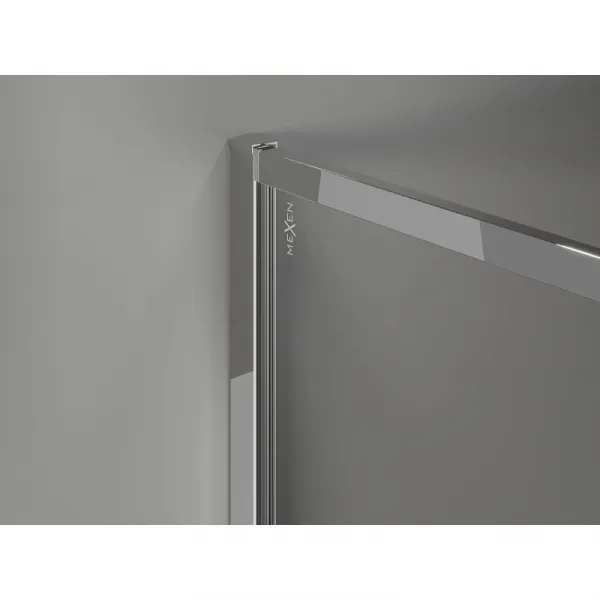 MEXEN/S - Kyoto-XF Sprchová zástena WALK-IN s rámom 70 x 202, grafit 10 mm, chróm 800-070-104-01-40-X