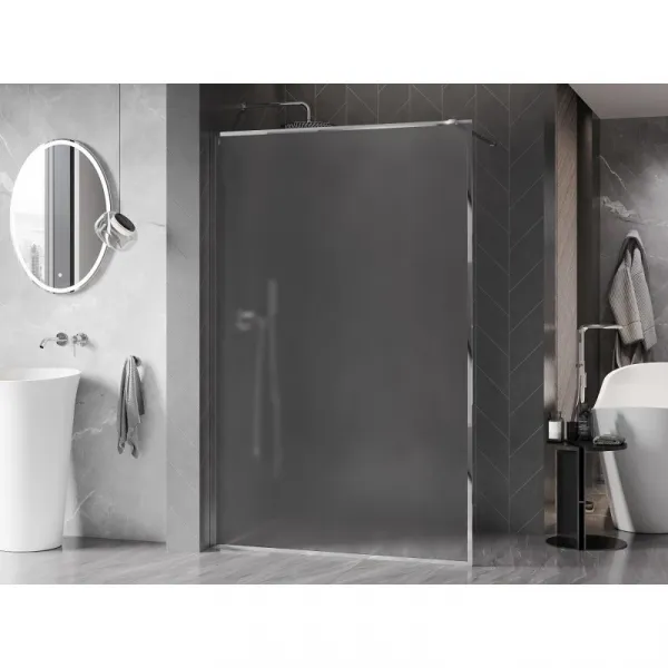 MEXEN/S - Kyoto-XF Sprchová zástena WALK-IN s rámom 80 x 202, dekor 10 mm, chróm 800-080-104-01-30-X