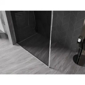 MEXEN/S - Kyoto-XF Sprchová zástena WALK-IN s rámom 70 x 202, grafit 10 mm, chróm 800-070-104-01-40-X