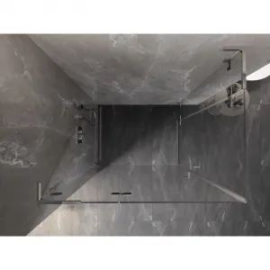 MEXEN/S - Lunar L Duo sprchovací kút dvere krídlové 85 x 80, transparent, chróm 834L-085L-080P-01-00