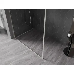 MEXEN/S - Kyoto-XF Sprchová zástena WALK-IN s rámom 100 x 202, transparent 10 mm, nikel kartáčovaný 800-100-104-97-00-X