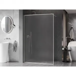 MEXEN/S - Kioto-XF Sprchová zástena WALK-IN s rámom 70 x 202, dekor 10 mm, nikel kartáčovaný 800-070-104-97-30-X