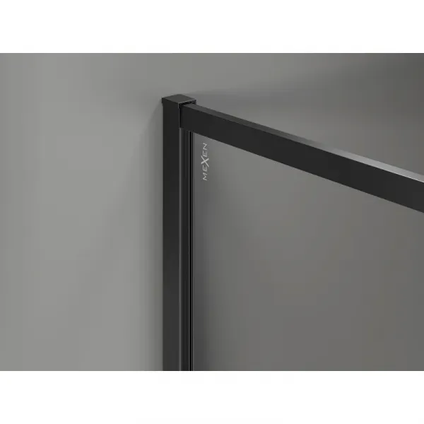 MEXEN/S - Kyoto-XF Sprchová zástena WALK-IN s rámom 70 x 202, grafit 10 mm, čierna 800-070-104-70-40-X