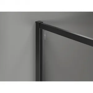 MEXEN/S - Kyoto-XF Sprchová zástena WALK-IN s rámom 70 x 202, grafit 10 mm, čierna 800-070-104-70-40-X