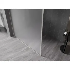 MEXEN/S - Kioto-XF Sprchová zástena WALK-IN s rámom 70 x 202, dekor 10 mm, nikel kartáčovaný 800-070-104-97-30-X