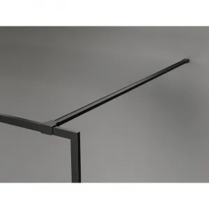 MEXEN/S - Kyoto-XF Sprchová zástena WALK-IN s rámom 70 x 202, grafit 10 mm, čierna 800-070-104-70-40-X