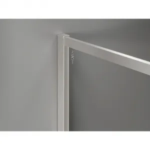MEXEN/S - Kyoto-XF Sprchová zástena WALK-IN s rámom 80 x 202, grafit 10 mm, nikel kartáčovaný 800-080-104-97-40-X