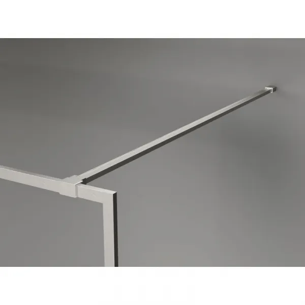 MEXEN/S - Kyoto-XF Sprchová zástena WALK-IN s rámom 80 x 202, grafit 10 mm, nikel kartáčovaný 800-080-104-97-40-X