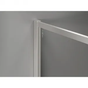 MEXEN/S - Kyoto-XF Sprchová zástena WALK-IN s rámom 70 x 202, grafit 10 mm, nikel kartáčovaný 800-070-104-97-40-X