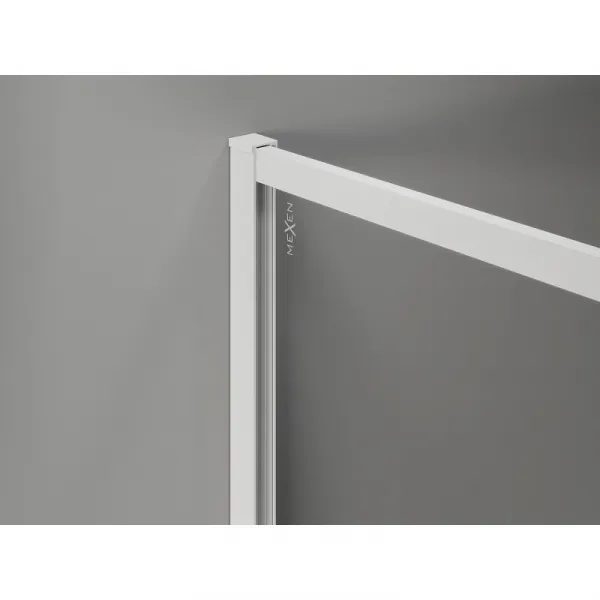 MEXEN/S - Kyoto-XF Sprchová zástena WALK-IN s rámom 70 x 202, grafit 10 mm, biela 800-070-104-20-40-X
