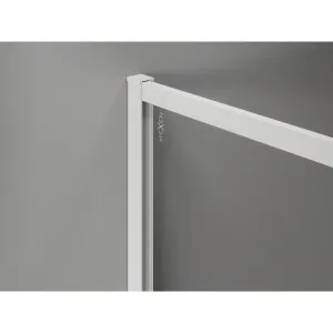 MEXEN/S - Kyoto-XF Sprchová zástena WALK-IN s rámom 70 x 202, grafit 10 mm, biela 800-070-104-20-40-X
